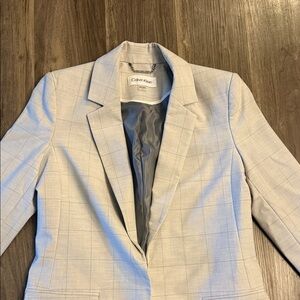 Calvin Klein Women's Light Gray Blazer